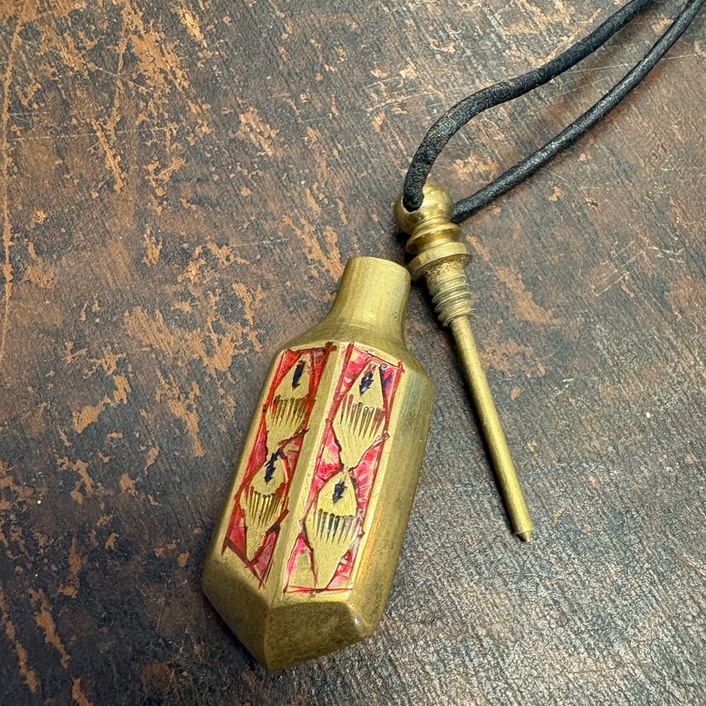 VTG Brass Surmadani a Traditional Container for Surma Powder or Fragrance Oil